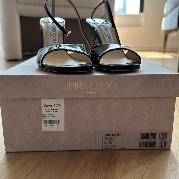 Jimmy Choo Brien Patent Leather Wedge - Picture 2 of 5